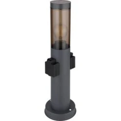 Globo Außenleuchte Boston Edelstahl Anthrazit 45 Cm Mit 2 Steckdosen -Heimdekoration Angebote 965029 3749 4