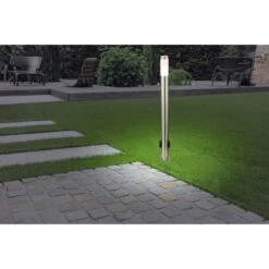 Globo LED-Außenleuchte Boston I Edelstahl Opal 110 Cm Mit 2 Steckdosen -Heimdekoration Angebote 965040 3749 4