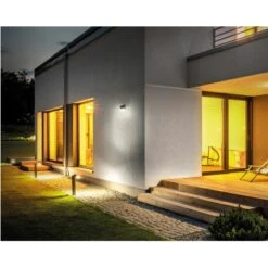 Luceco LED-Solar Wandlaterne Mit Bewegungsmelder Schwarz