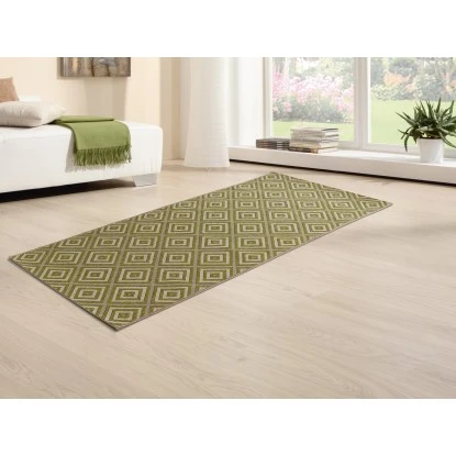 Teppich Tavira Grün-Creme 80 Cm X 180 Cm 2 Teppich Tavira Grün-Creme 80 Cm X 180 Cm – Bild 2