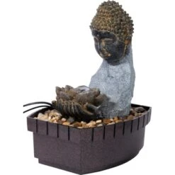 Dobar Zimmerbrunnen Buddha Lotusblüte In Steinoptik Mit Deko-Steinen 14 Dobar Zimmerbrunnen Buddha Lotusblüte In Steinoptik Mit Deko-Steinen -Heimdekoration Angebote gartenbrunnenwasserfall 01
