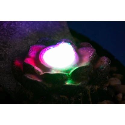 Dobar Zimmerbrunnen Buddha Lotusblüte In Steinoptik Mit Deko-Steinen 9 Dobar Zimmerbrunnen Buddha Lotusblüte In Steinoptik Mit Deko-Steinen – Bild 9