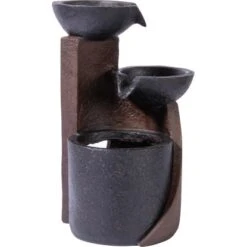 Dobar Zimmerbrunnen Kaskade In Steinoptik Mit Deko-Steinen Und 3 Stufen