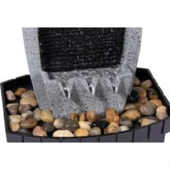 Dobar Design-Zimmerbrunnen In Steinoptik Mit Deko-Steinen, Wasserspiel Und Pumpe -Heimdekoration Angebote gartenbrunnenwasserfall 4