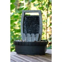 Dobar Design-Zimmerbrunnen In Steinoptik Mit Deko-Steinen, Wasserspiel Und Pumpe -Heimdekoration Angebote gartenbrunnenwasserfall 5