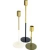 Kerzenhalter 3er Set Saga 160 Gold/Weiß/Grün/Grau