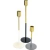 Kerzenhalter 3er Set Saga 120 Gold/Weiß/Schwarz/Grau